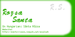 rozsa santa business card